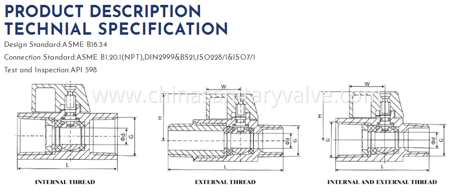 sanitary mini ball valve DIN